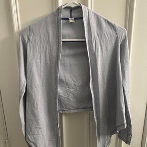 Ivivva by Lululemon Lavender Gray Open Cardigan with Thumbholes, size 7